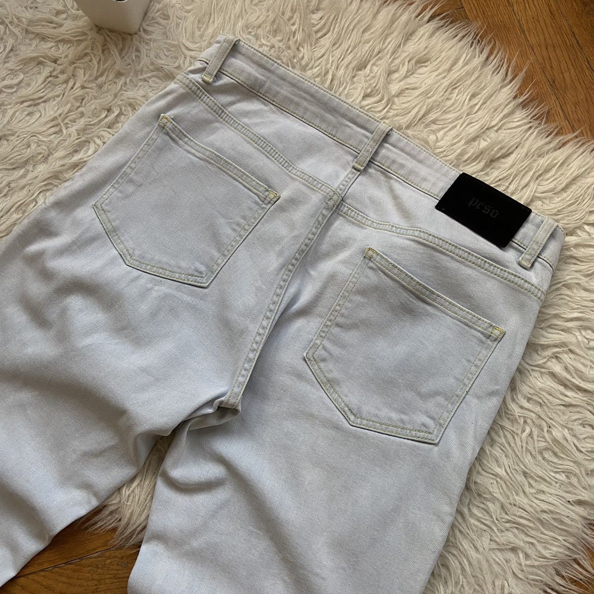 Designer 📌 Crazy Peso Y2K Big Print Denim Pants Size US 30 / EU 46 - 13 Thumbnail