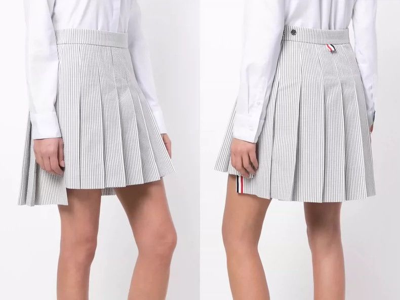 Thom Browne Thom BrowneMedium-gray puffy pleated skirt 2503-Nextarrow Size 25" / US 0 / IT 36 - 3 Thumbnail