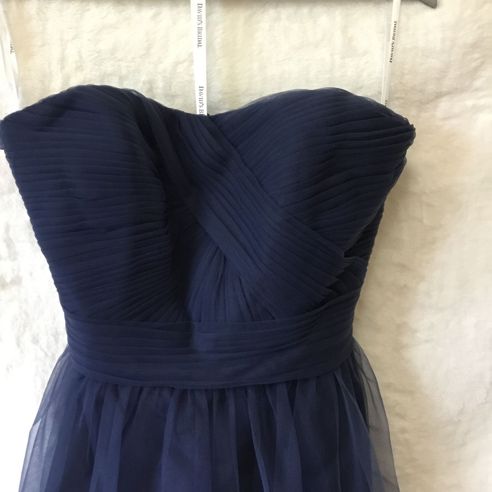 Other David’s Bridal Blue Strapless Tulle Short Dress Size M / US 6-8 / IT 42-44 - 9 Thumbnail