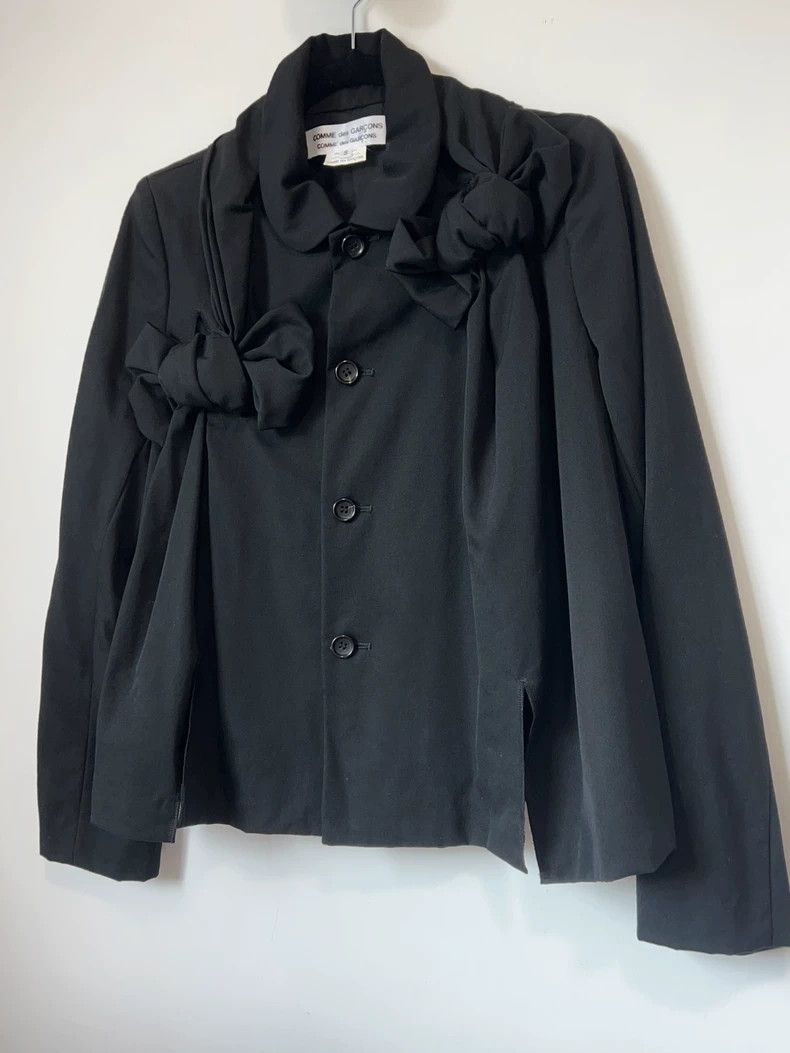 Comme Des Garcons Wool bow-tie suit jacket