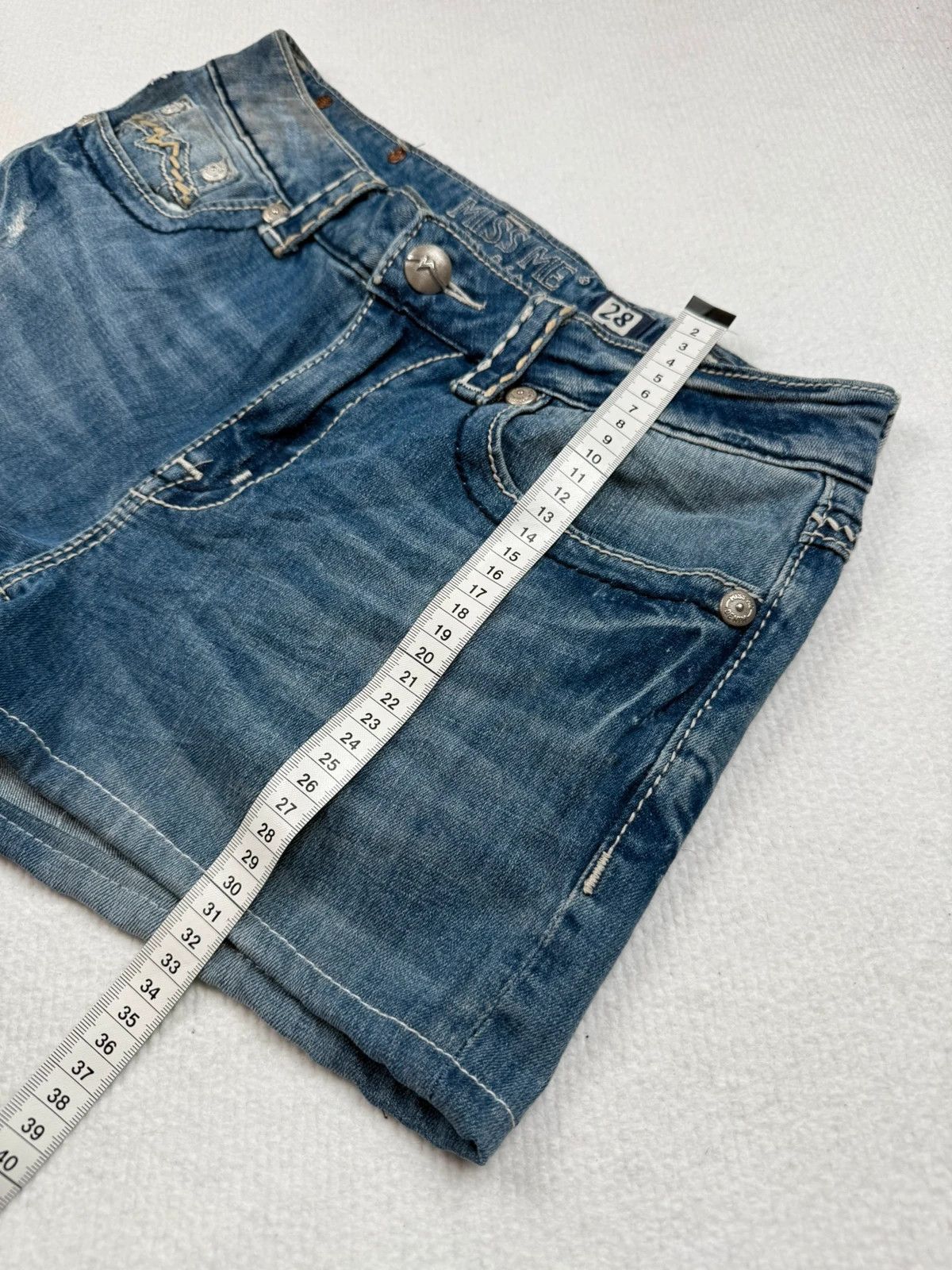 Miss Me Miss Me Low Waist Hot Pants Micro Shorts 2000s Vintage Y2 Size 28" / US 6 / IT 42 - 5 Thumbnail