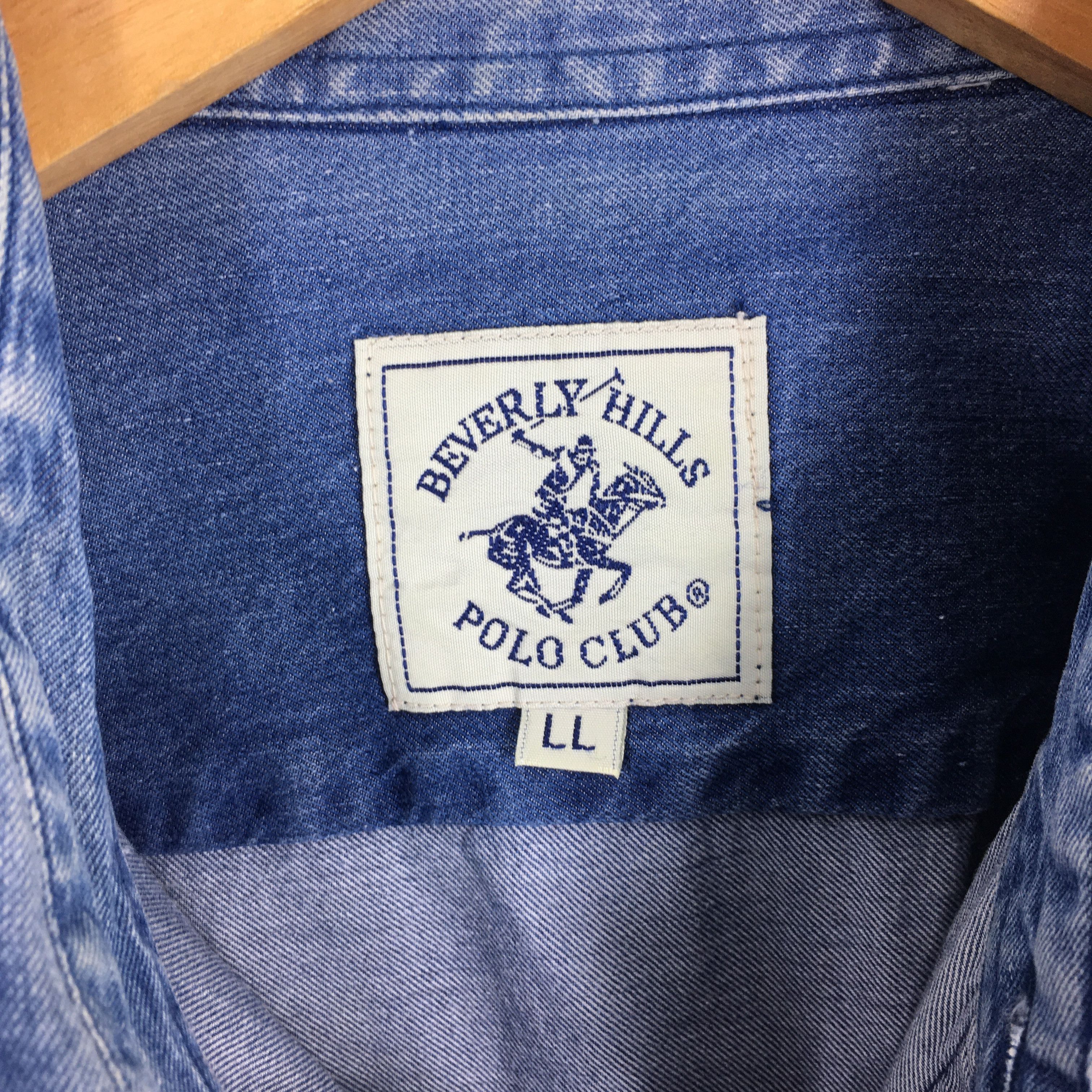 Beverly Hills Polo Club Vintage Beverly Hills Polo Club Denim Work Shirt XLarge Size US XL / EU 56 / 4 - 5 Thumbnail