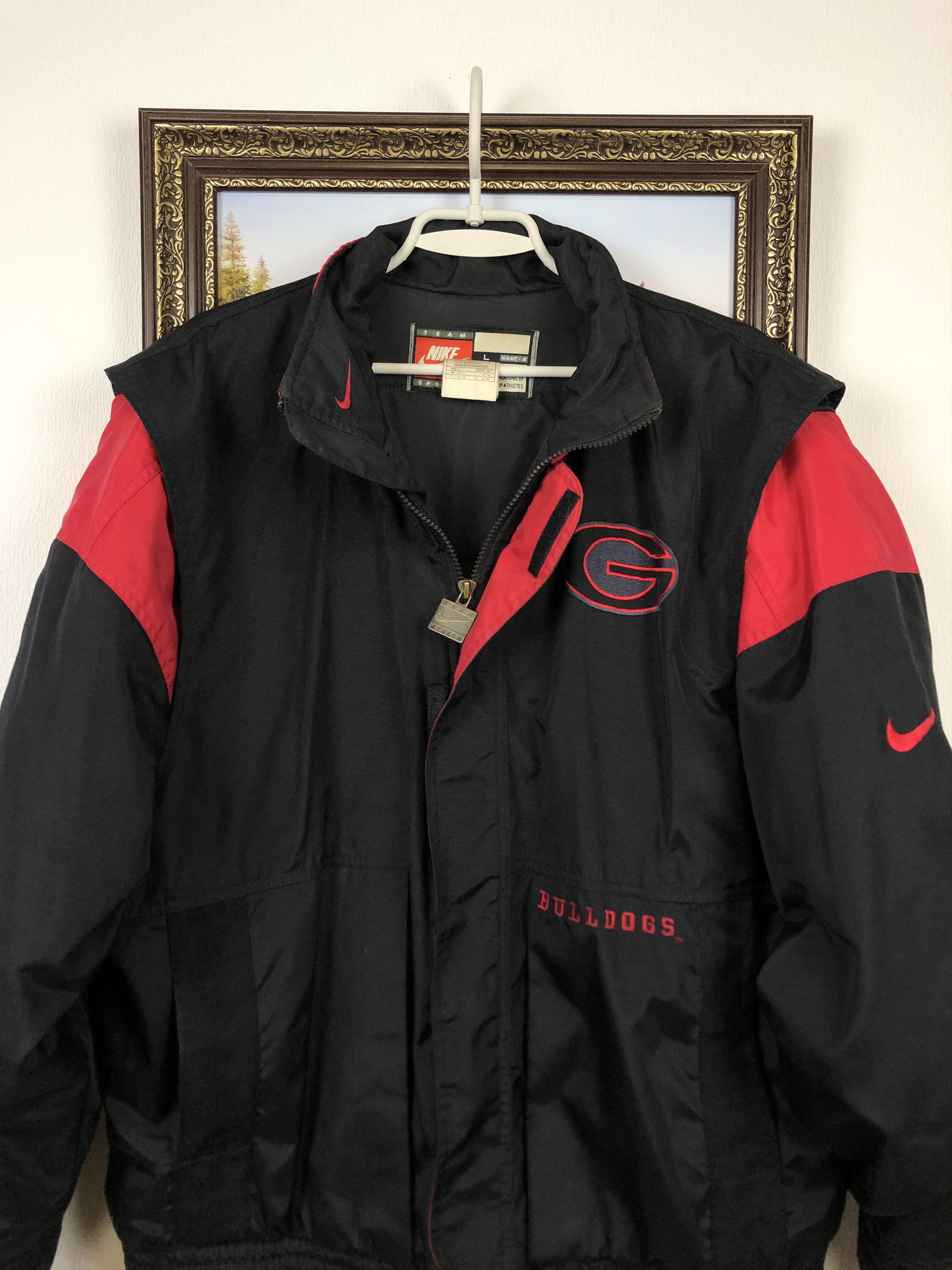 Nike × Vintage Vintage Team Nike Georgia Bulldogs Jacket Bomber Rare Size US L / EU 52-54 / 3 - 4 Thumbnail