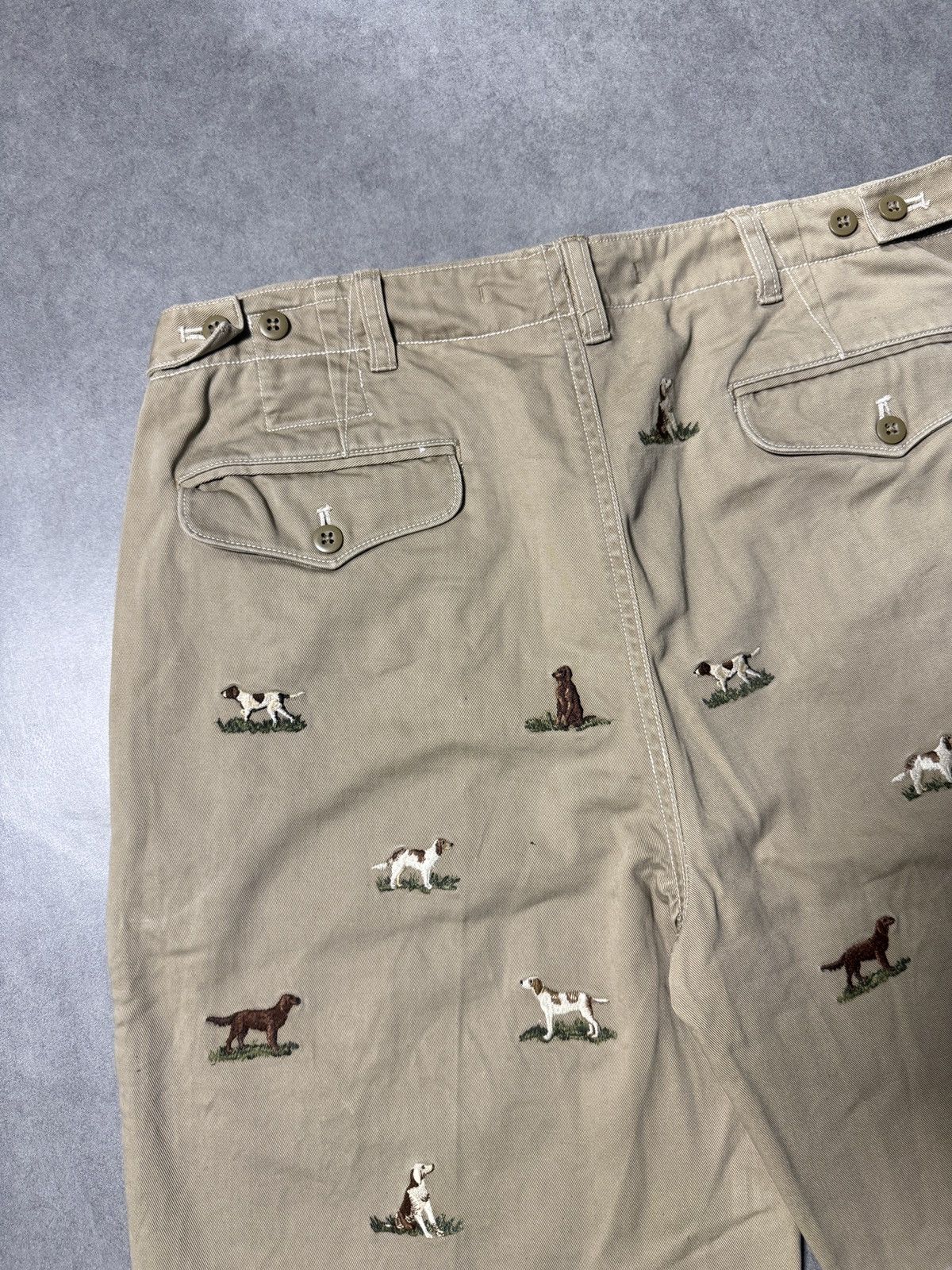 Polo Ralph Lauren Vintage Rare Polo Ralph Lauren Dog Beige Pants Chino Size US 33 - 8 Thumbnail