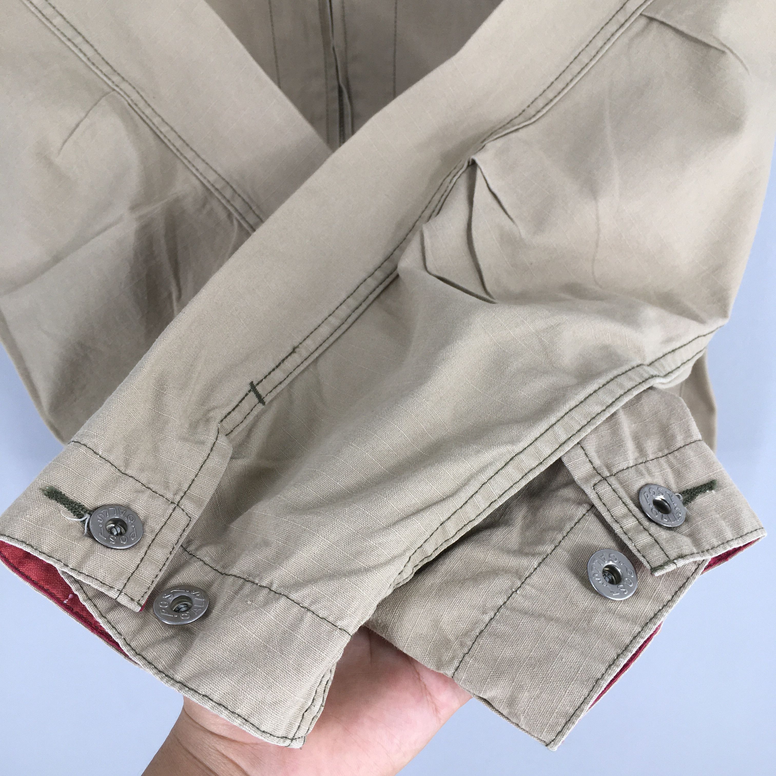 Post Overalls Vintage 90's Post Overall Worker Beige Jacket Large Size US L / EU 52-54 / 3 - 4 Thumbnail