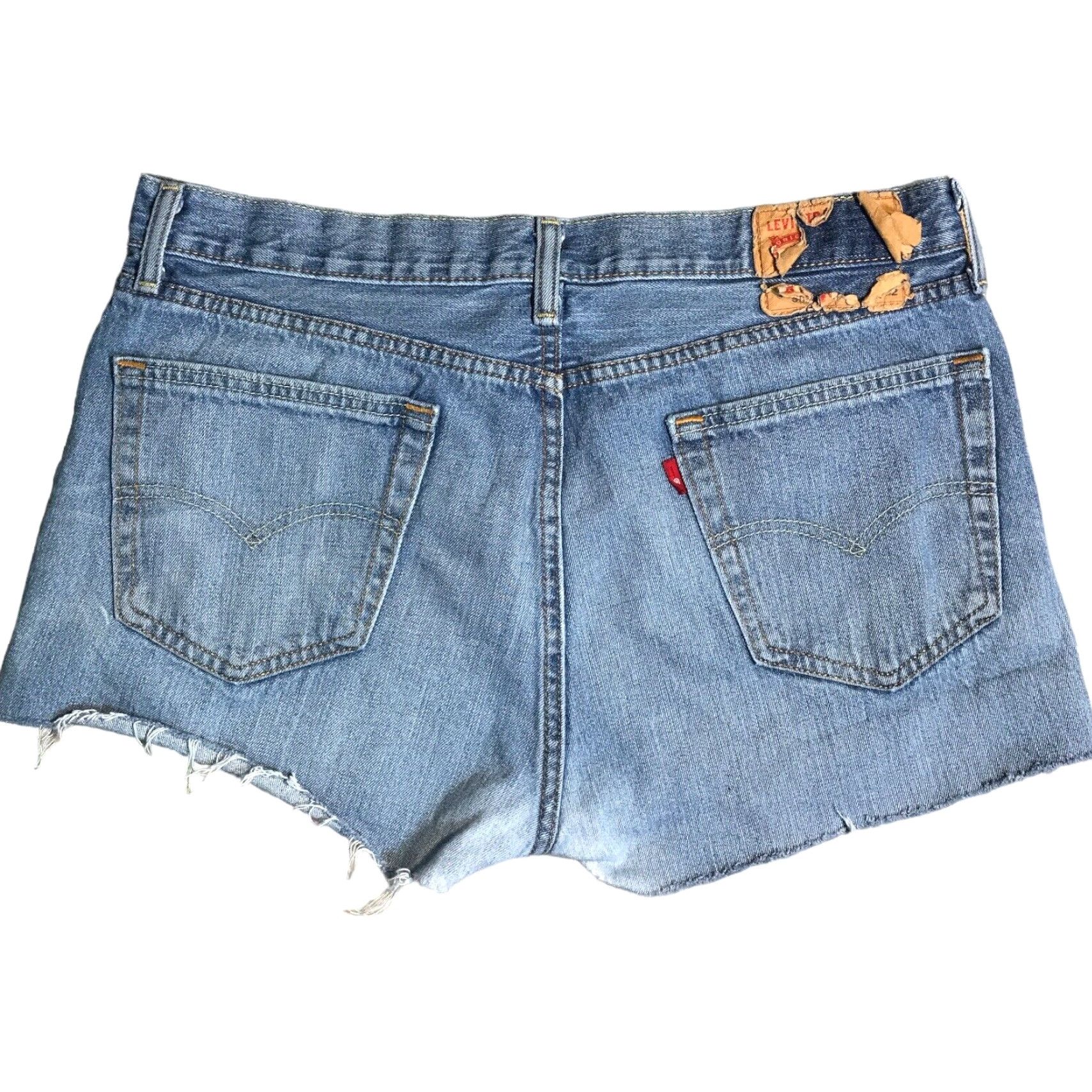 Levi's VINTAGE Levi's 505 Womens Cut Off Jeans Denim Faded Light Blue Shorts Waist 34” Frayed Size 24" / US 00 / IT 34 - 2 Thumbnail