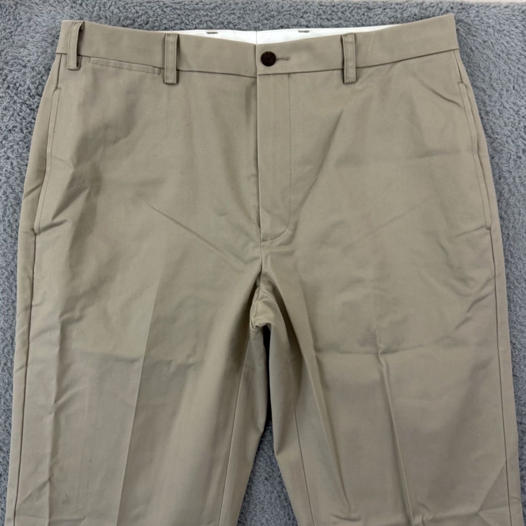Orvis Orvis Pants Men’s 35 X 34 Beige Khaki Pleated Twill Chino Outdoor Casual Regular Straight Vintage No N/A Size US 35 - 3 Thumbnail