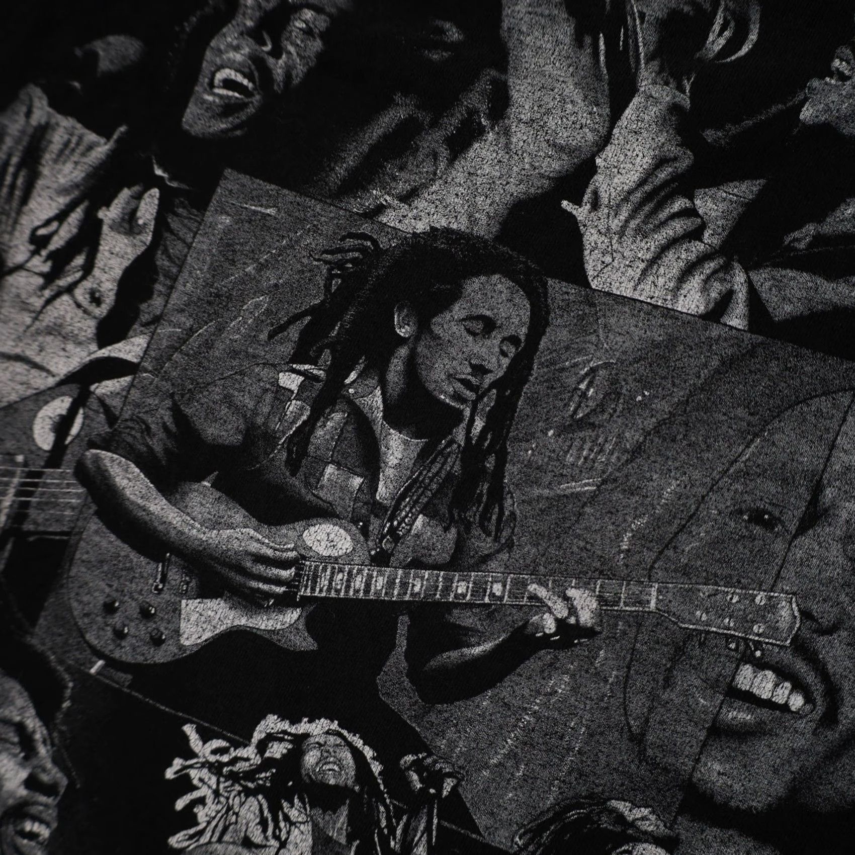 Vintage VINTAGE Bob Marley Mens XL T-Shirt Black Graphic Collage Grapic Shirt Boys? Size US XL / EU 56 / 4 - 4 Thumbnail