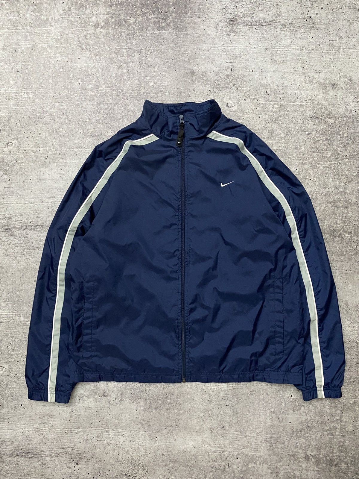 Nike × Vintage 90’s Vintage Nylon Stripe Jacket Size US L / EU 52-54 / 3 - 1 Thumbnail