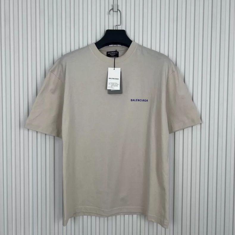 Balenciaga Balenciaga Beige Embroidered Logo Short Sleeve Shirt-2505 Size US XS / EU 42 / 0 - 2 Thumbnail