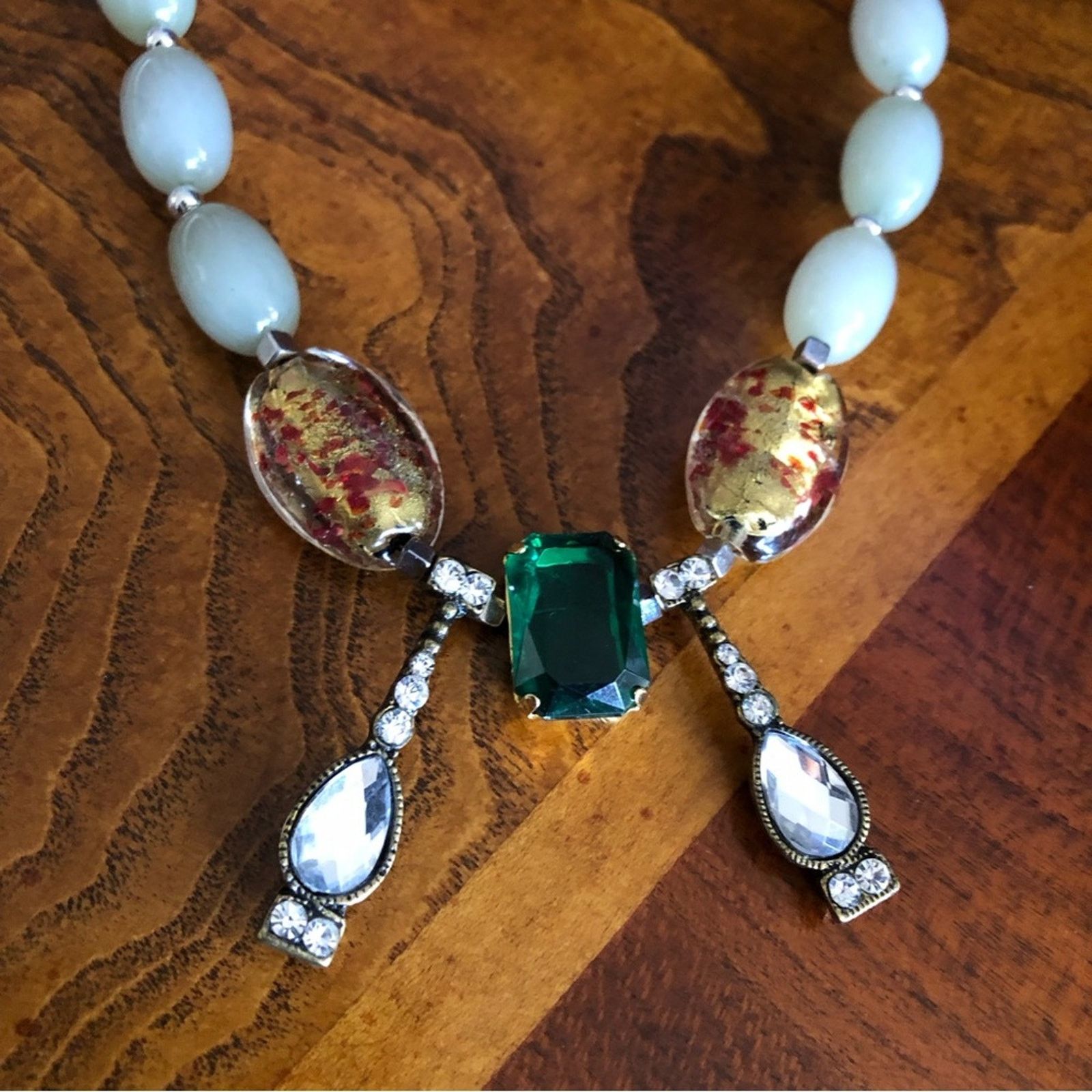 Handmade Handcrafted repurpose recycled salvaged bead necklace Size ONE SIZE - 8 Thumbnail