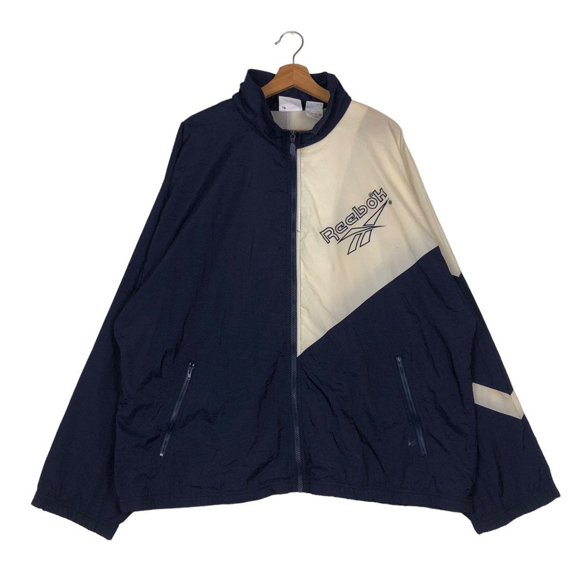Japanese Brand 🔥Vintage Bomber Jacket Reebok Big Logo Over Print Size US L / EU 52-54 / 3 - 1 Thumbnail