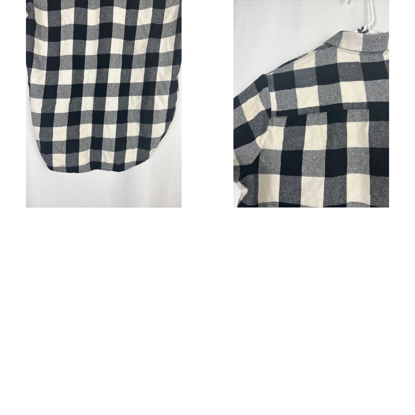 Madewell Madewell Womens XS Button-Up Shirt Plaid Black White Lightweight Flannel Shirt XS Womens Multicolor Size XS / US 0-2 / IT 36-38 - 9 Thumbnail