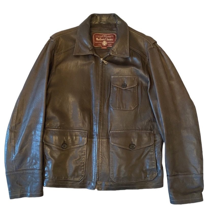 Vintage Marlboro classic vintage leather jacket | Grailed