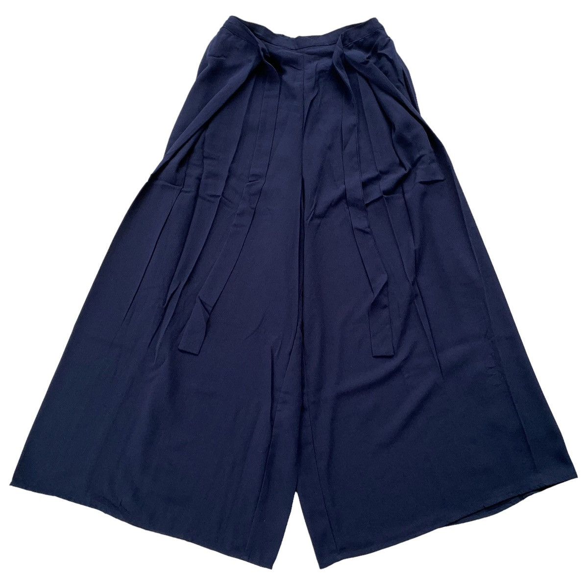 image of Vintage x Yohji Yamamoto Gu Pleated Ultra Wide Pants in Navy, Men's (Size 32)