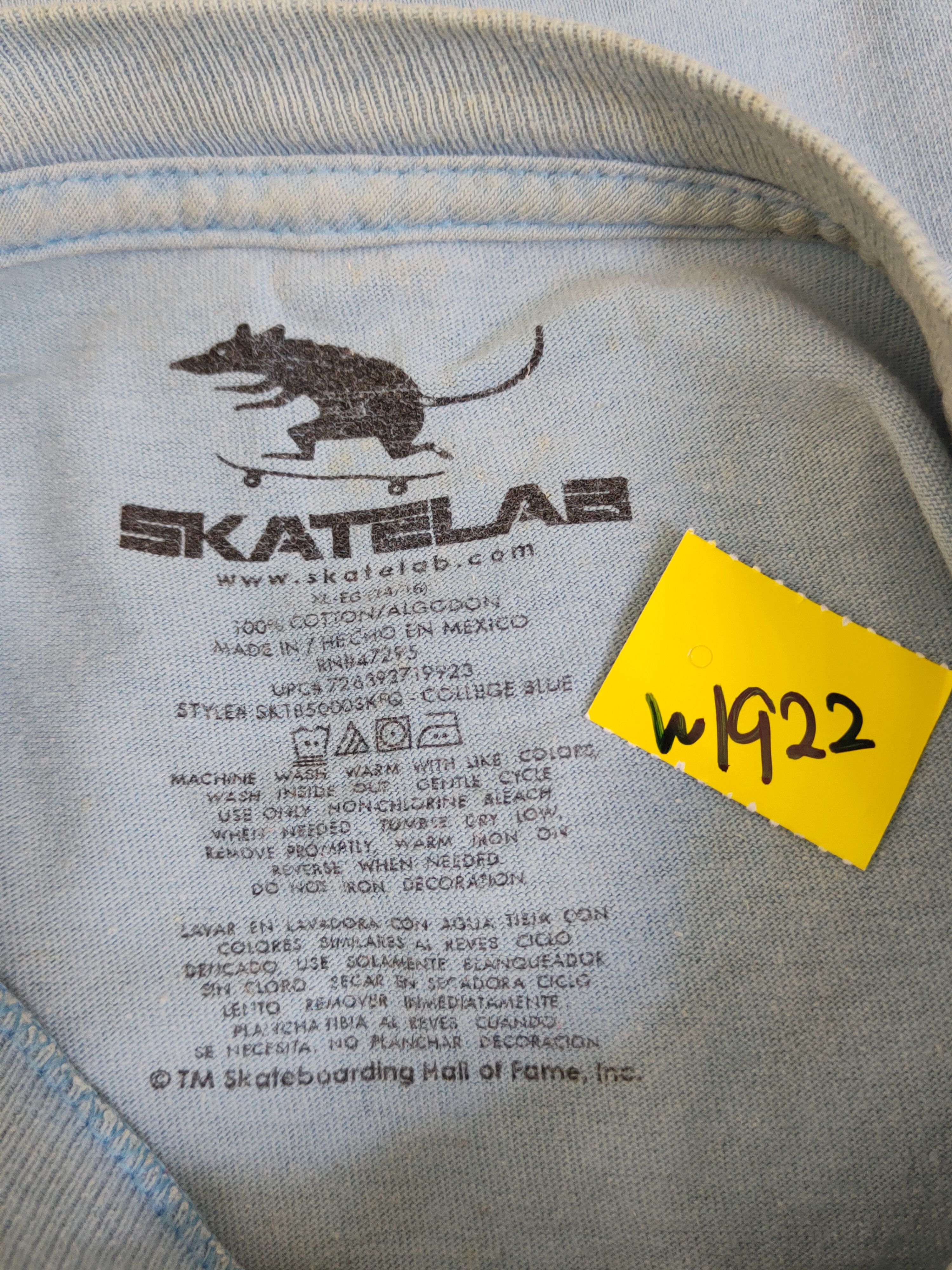 Think Skateboards Skate Lab skull Blue Short Sleeve T-shirts #W1922 Size US M / EU 48-50 / 2 - 13 Thumbnail