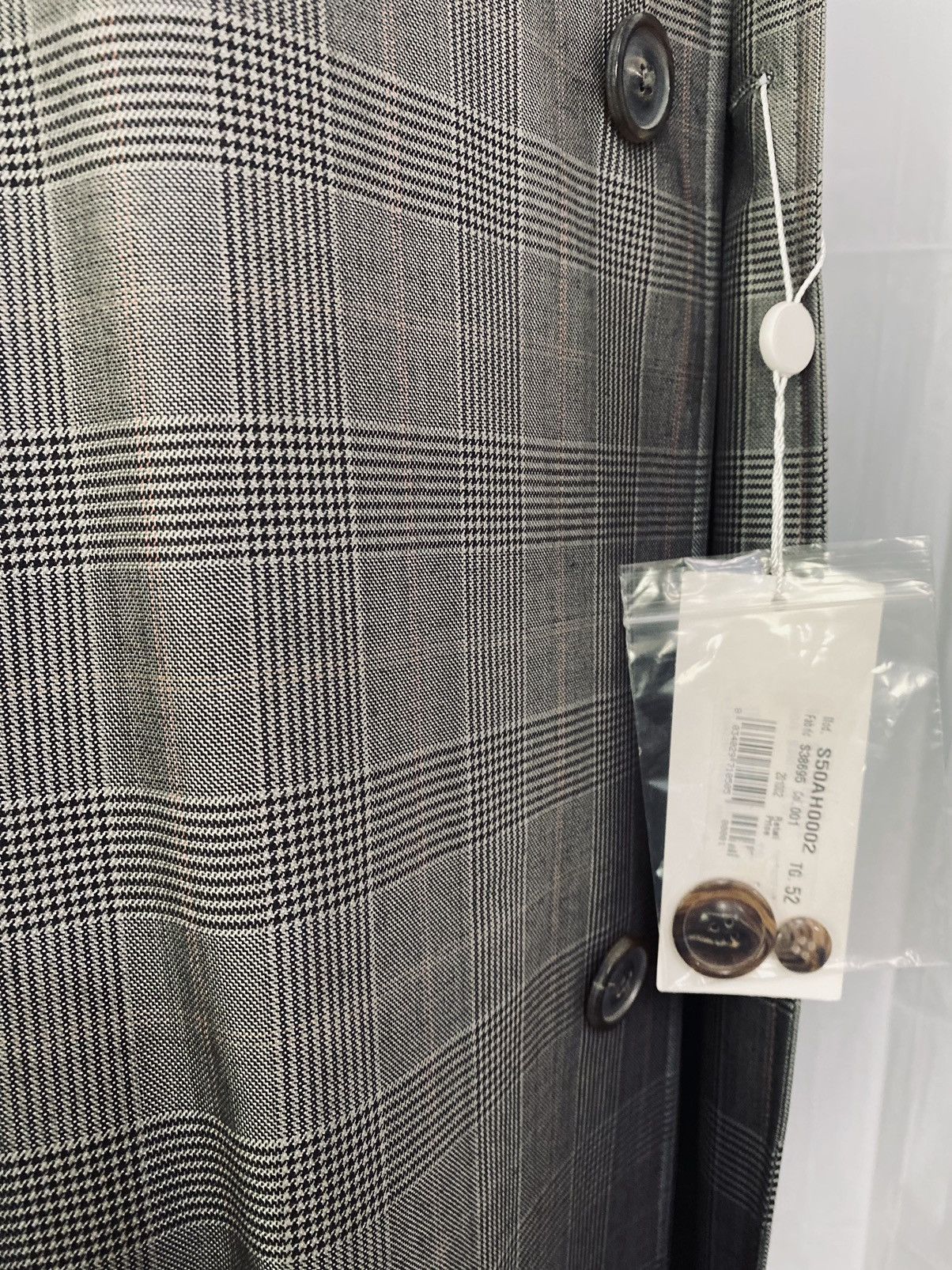 Maison Margiela MM 🇮🇹 Sharkskin Wool Detectives Pkt Overcoat 52 vintage nwt Size US L / EU 52-54 / 3 - 5 Thumbnail