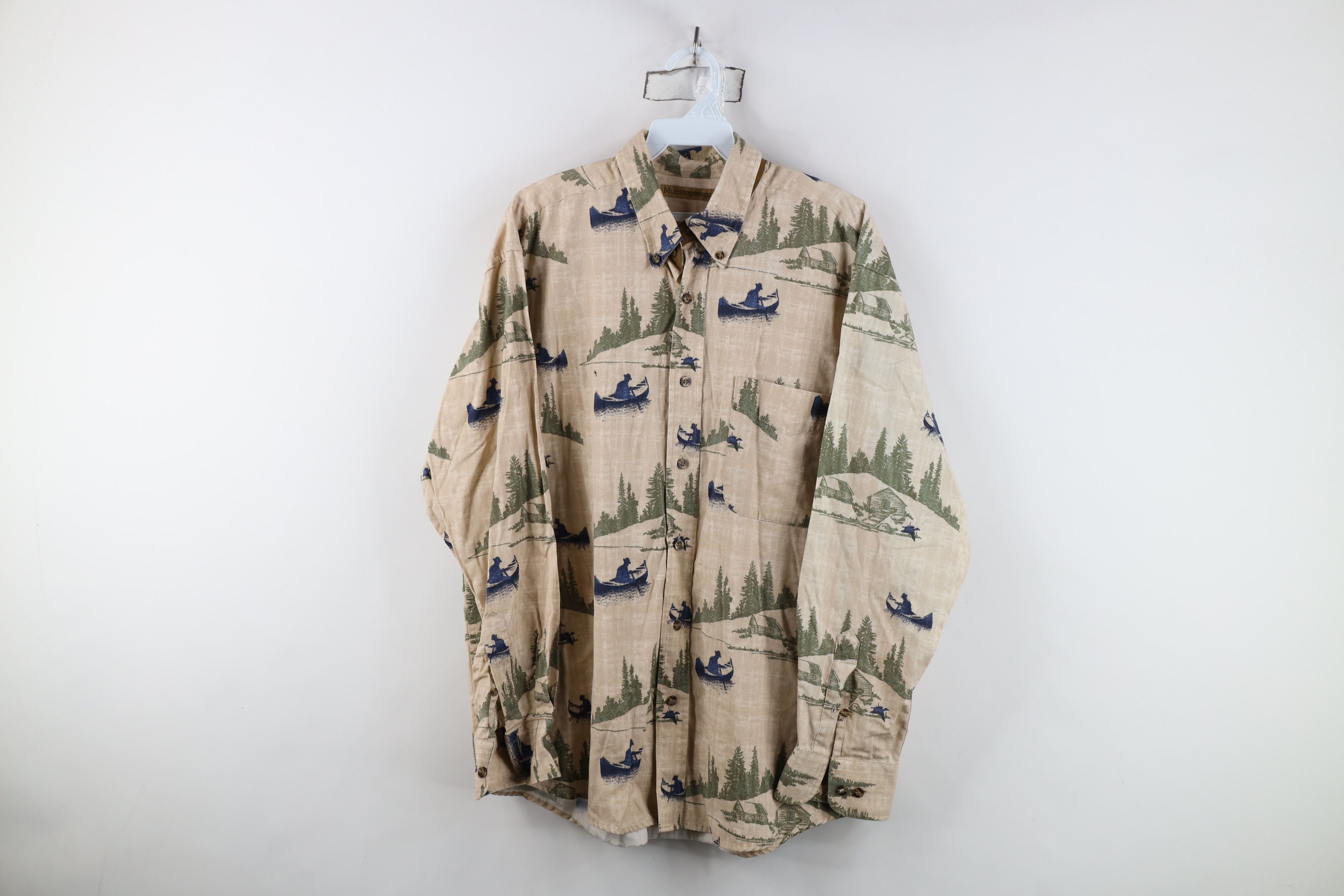 Vintage Vintage Streetwear Nature All Over Print Button Down Shirt Size US L / EU 52-54 / 3 - 1 Thumbnail