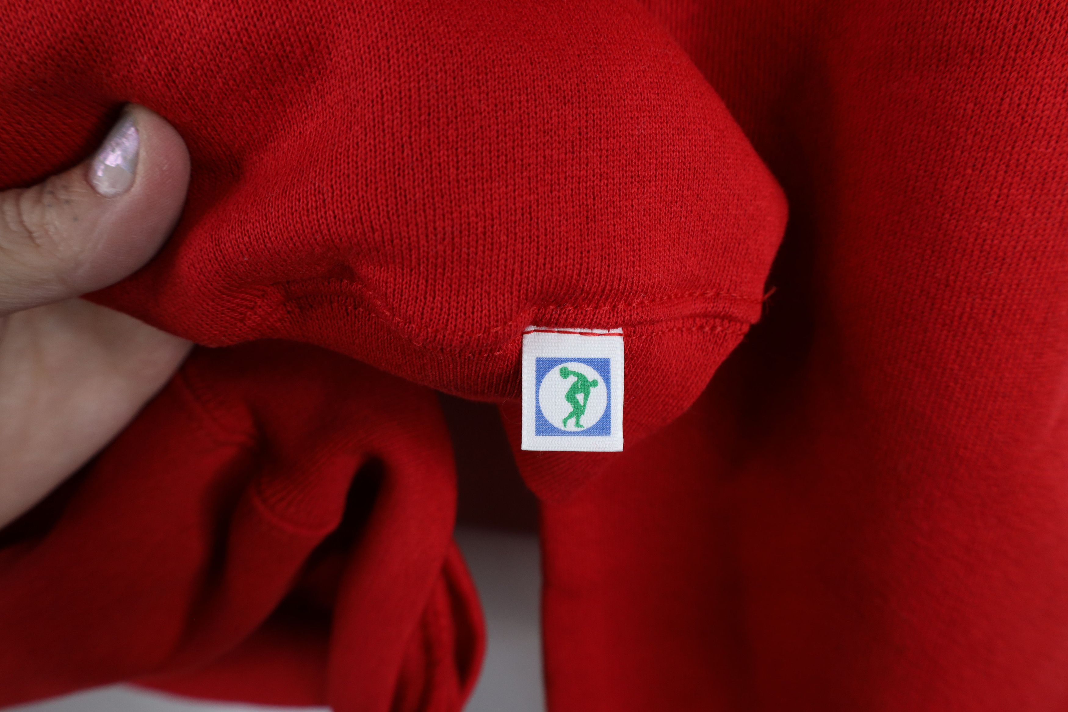 Vintage Deadstock Vintage 90s Streetwear Crewneck Sweatshirt Red USA Size US XL / EU 56 / 4 - 4 Thumbnail