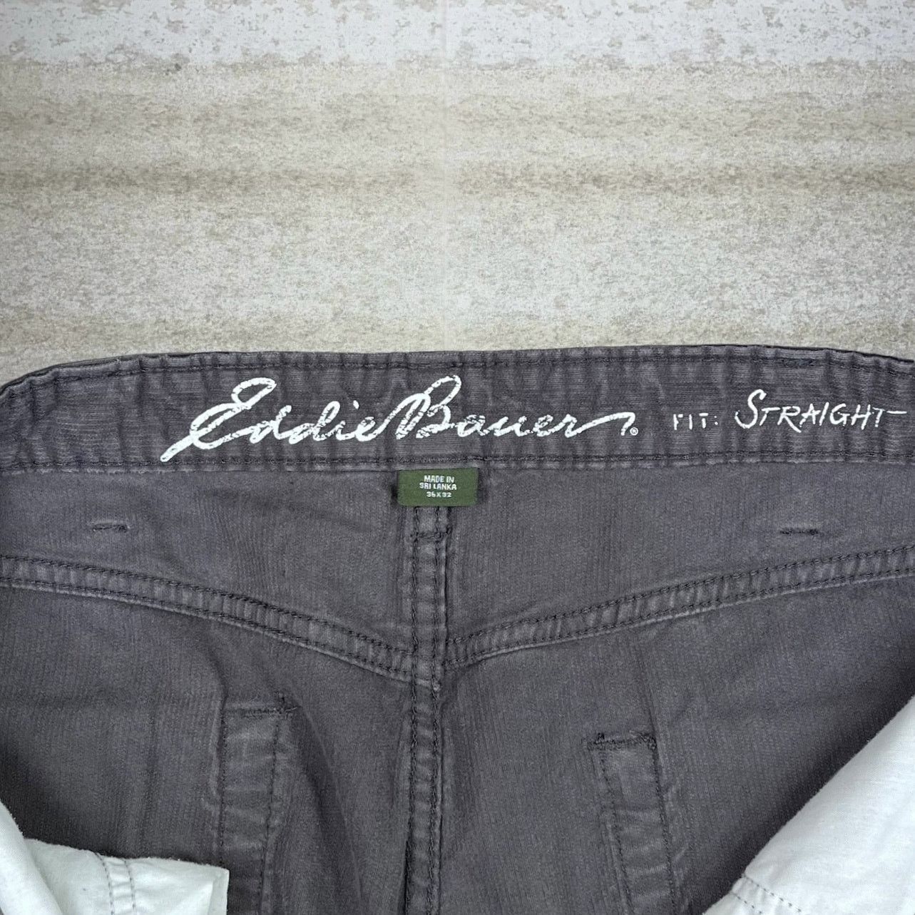 Eddie Bauer Vintage Y2K Eddie Bauer Corduroy Pants 36x32 Straight Grey Size US 36 / EU 52 - 4 Thumbnail