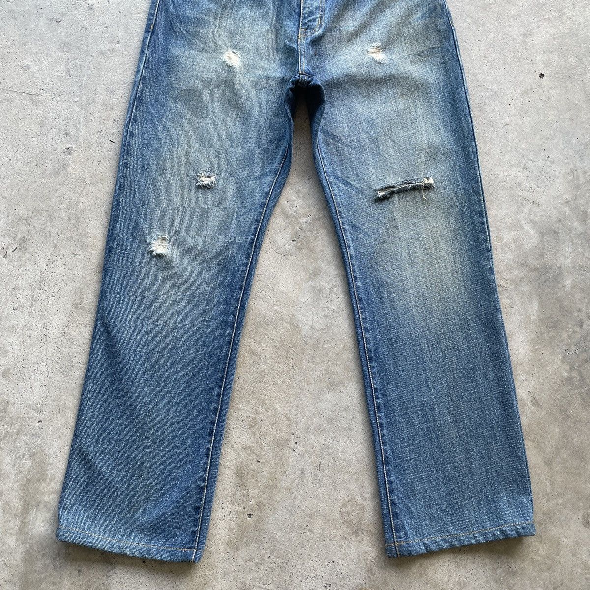 Japanese Brand Vintage Dash Jeans Japan Faded Distressed Denim Pants W32x30 Size US 32 / EU 48 - 5 Thumbnail