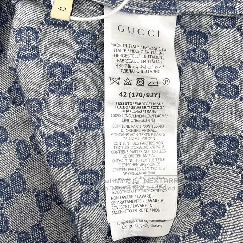 Gucci Gucci Blue logo jacquad full print linen lapel single-brea Size US XS / EU 42 / 0 - 6 Thumbnail