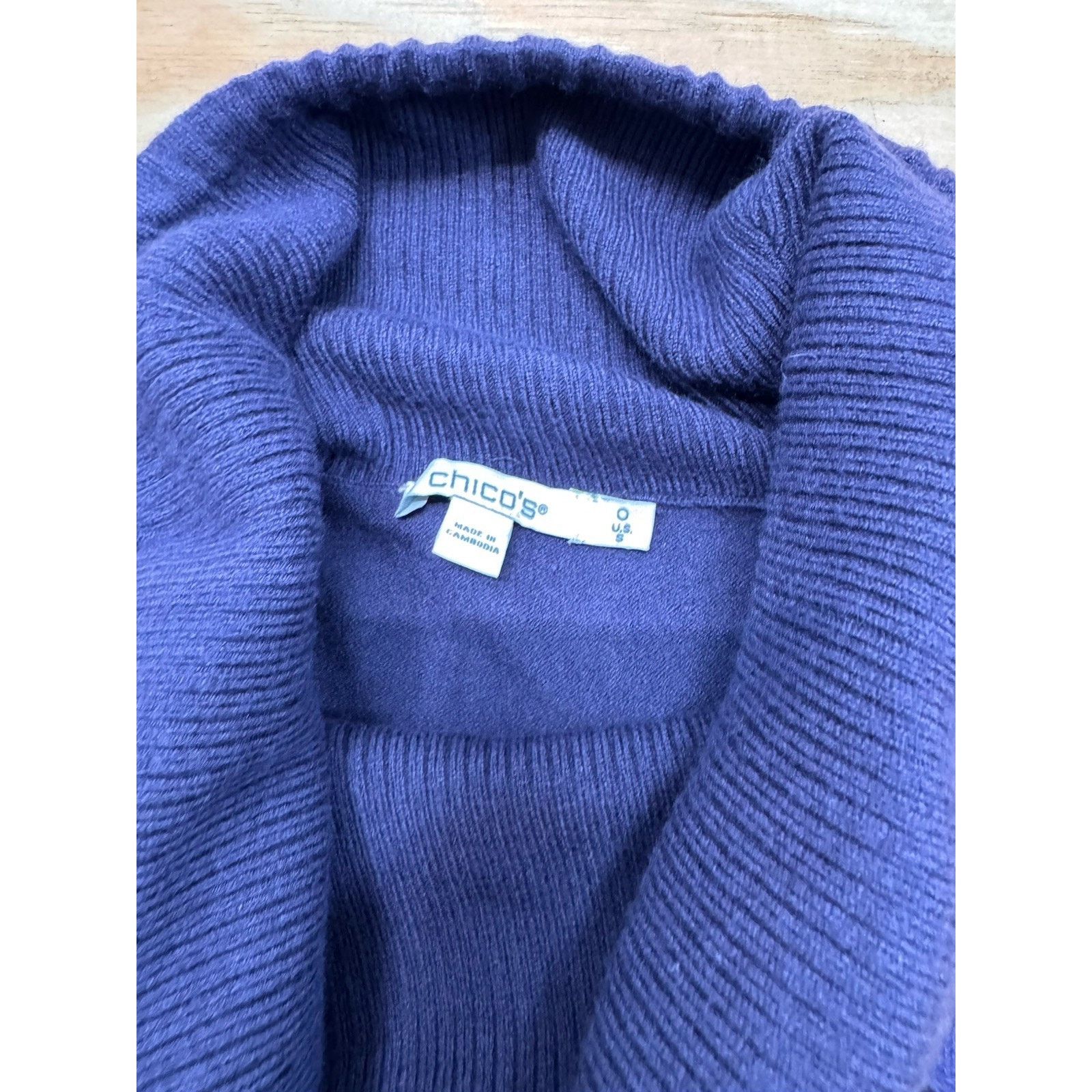 Chicos Chicos Zenergy Cowl Sweater Dewberry Women’s Size 0/S Size S / US 4 / IT 40 - 7 Thumbnail