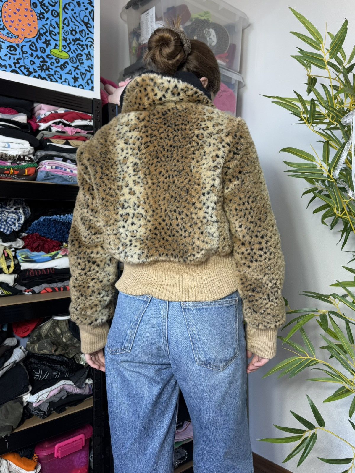 Vintage VINTAGE FLUFFY MOHAIR LEOPARD CROPPED FAUX FUR COAT Size M / US 6-8 / IT 42-44 - 3 Thumbnail