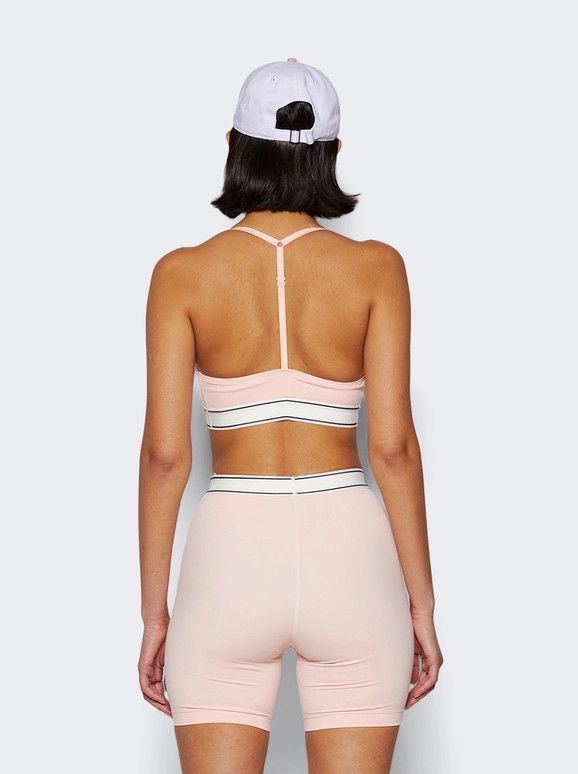 Sporty & Rich o1mle0525 Size: S / Serif Logo Sports Bra Ballet in Pink Size ONE SIZE - 5 Thumbnail