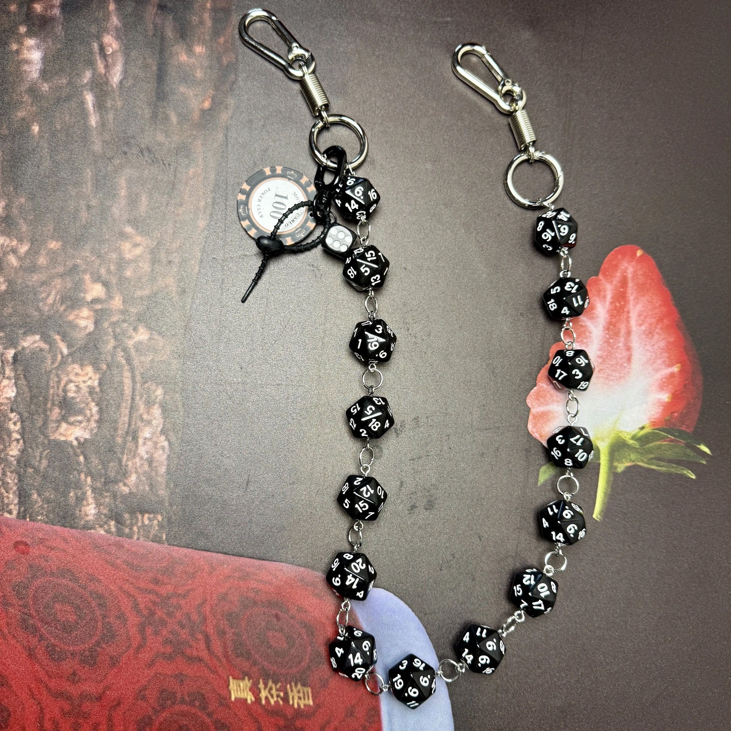 Jewelry 65cm Length Black Dice Pants Wallet Chain Size ONE SIZE - 2 Thumbnail