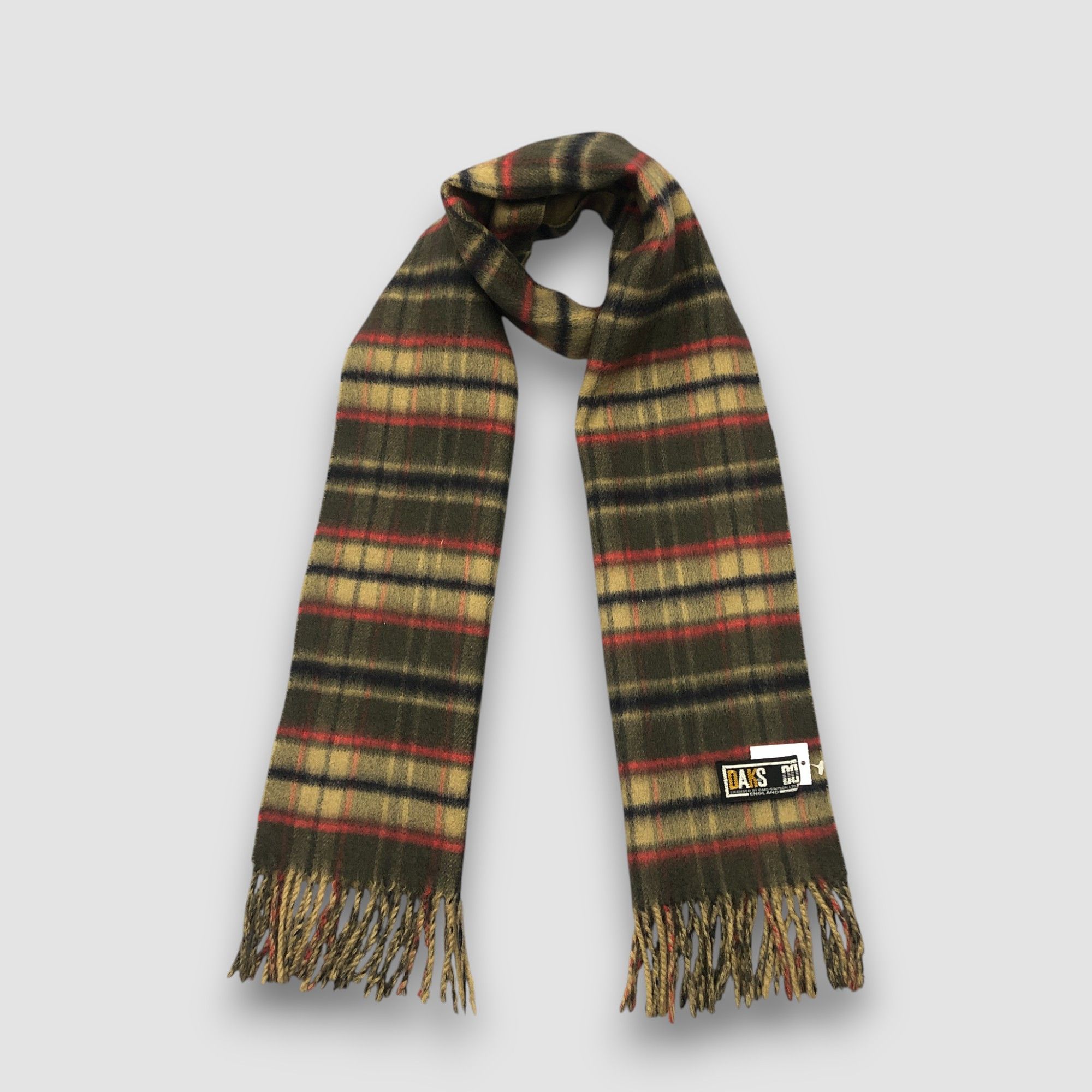 DAKS Vintage DAKS London Scarf Muffler Wool Fringe Winter Size ONE SIZE - 1 Thumbnail