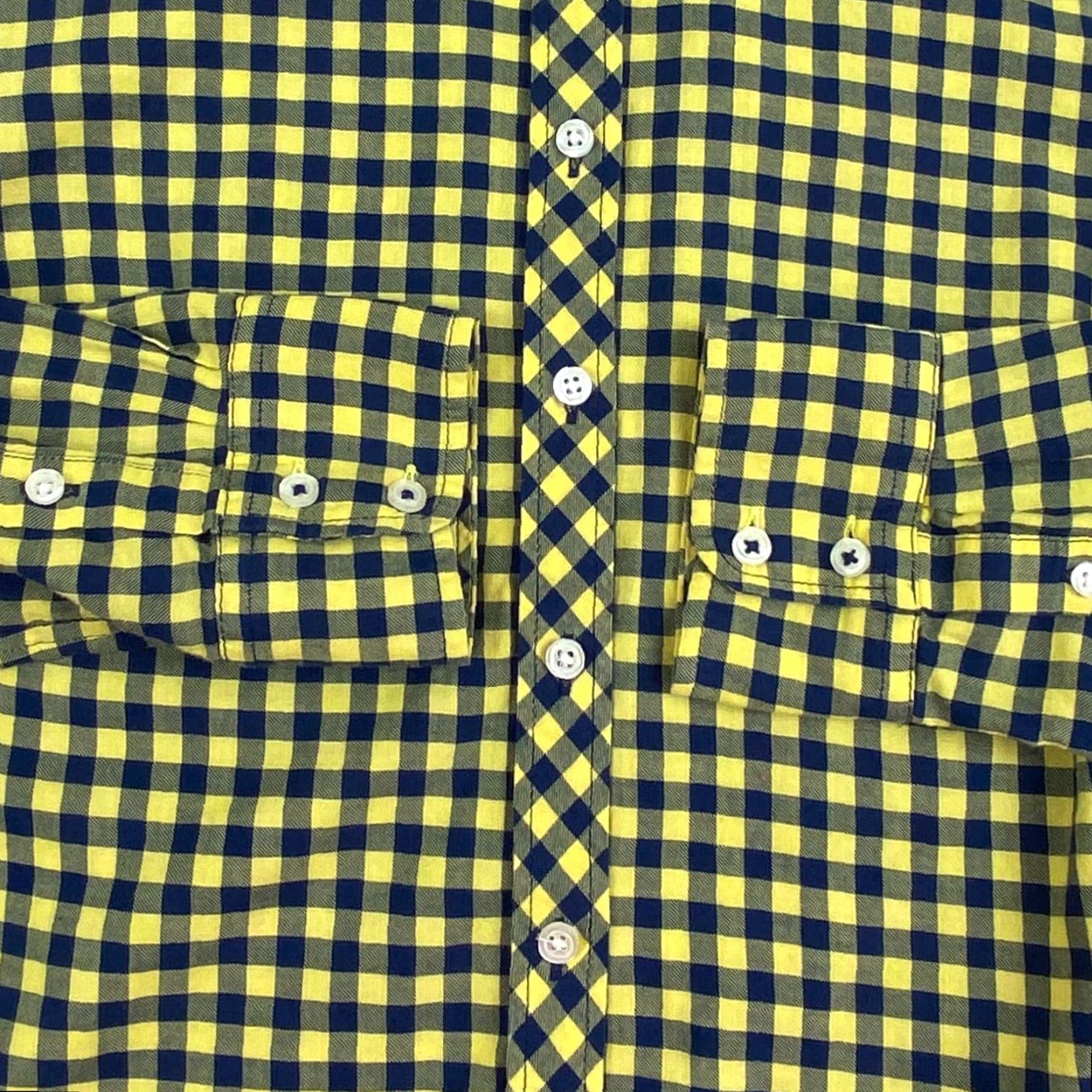 Talbots Talbots Womens XS Blue Yellow Check Flannel Button Up Long Sleeve Shirt Soft Cotton Blend Size XS / US 0-2 / IT 36-38 - 6 Thumbnail