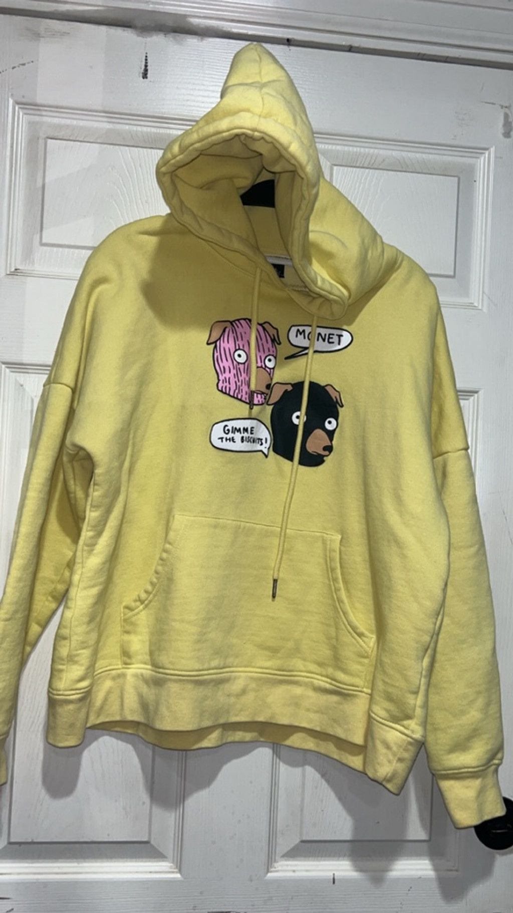 The Unbranded Brand Women's Unbranded Yellow Graphic Hoodie Standard M Size M / US 6-8 / IT 42-44 - 2 Thumbnail
