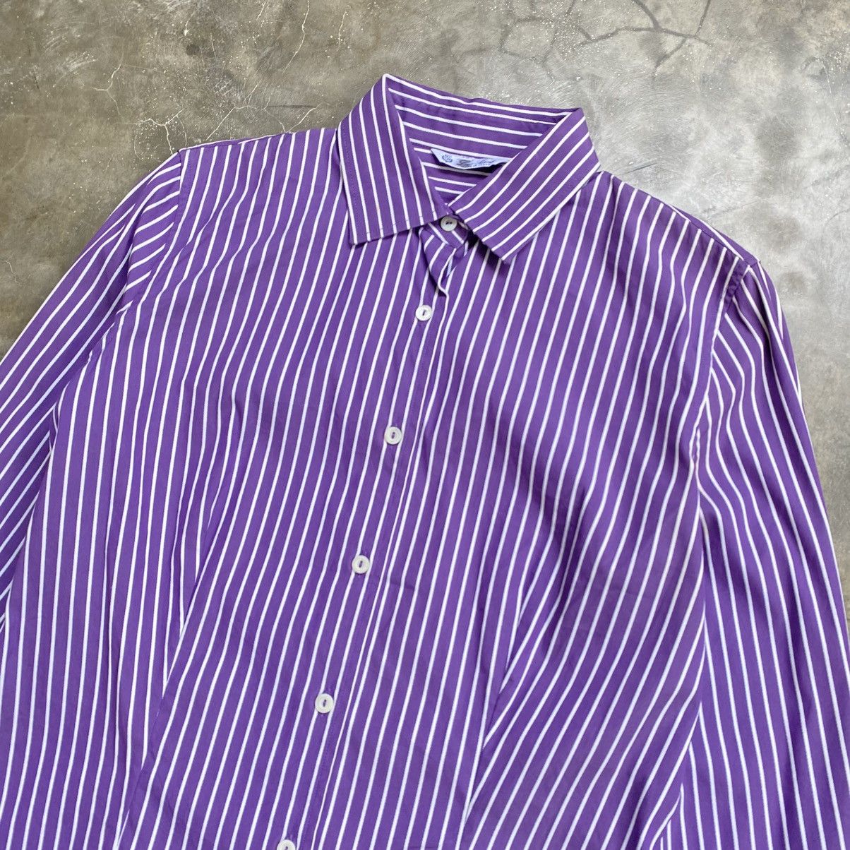 Loro Piana Loro Piana Stripe Purpel Button Ups Shirt Size S / US 4 / IT 40 - 3 Thumbnail