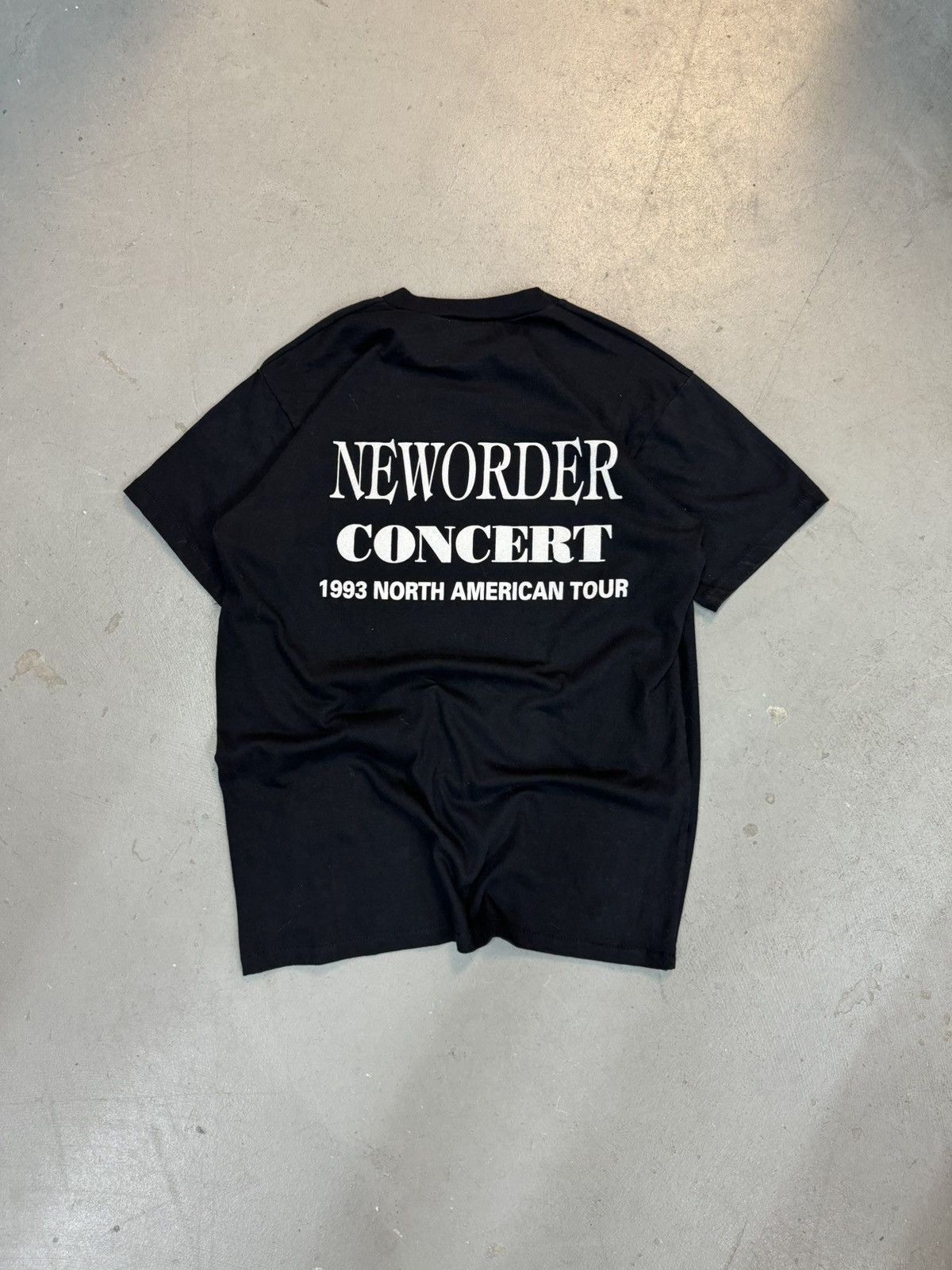 image of Band Tees x Rock T Shirt 1993 New Order in Black, Men's (Size Large)