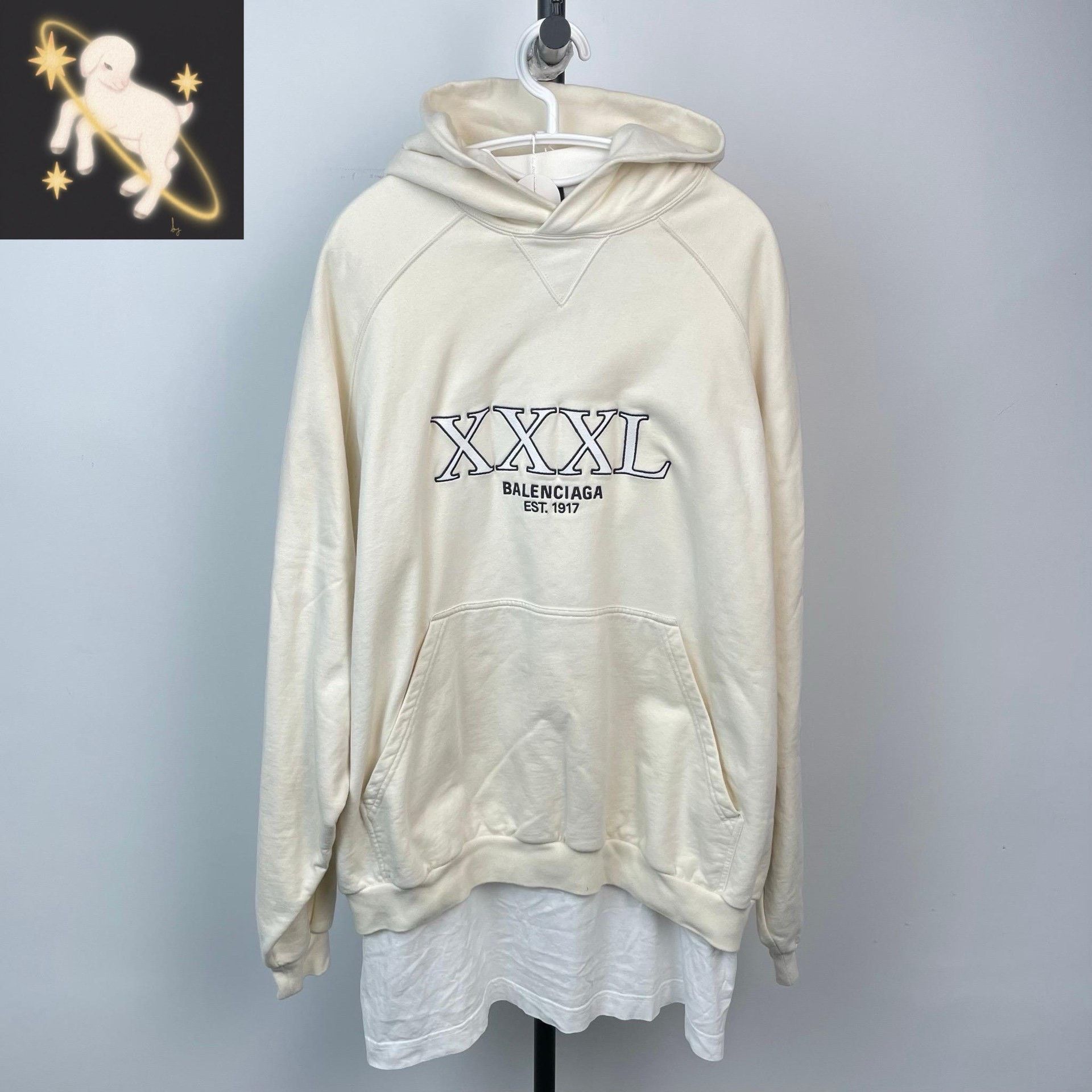 Balenciaga Balenciaga White Hoodie L Men Size US L / EU 52-54 / 3 - 1 Thumbnail