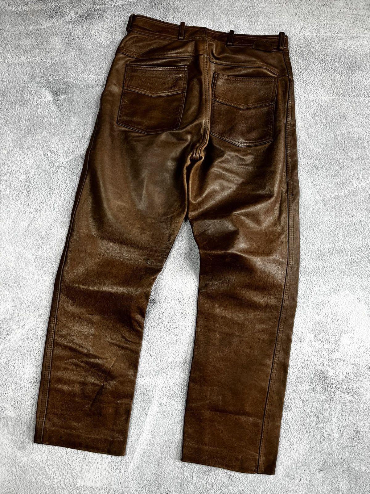 Genuine Leather Leather pants Chrome Hearts style vintage Size 28" / US 6 / IT 42 - 7 Thumbnail