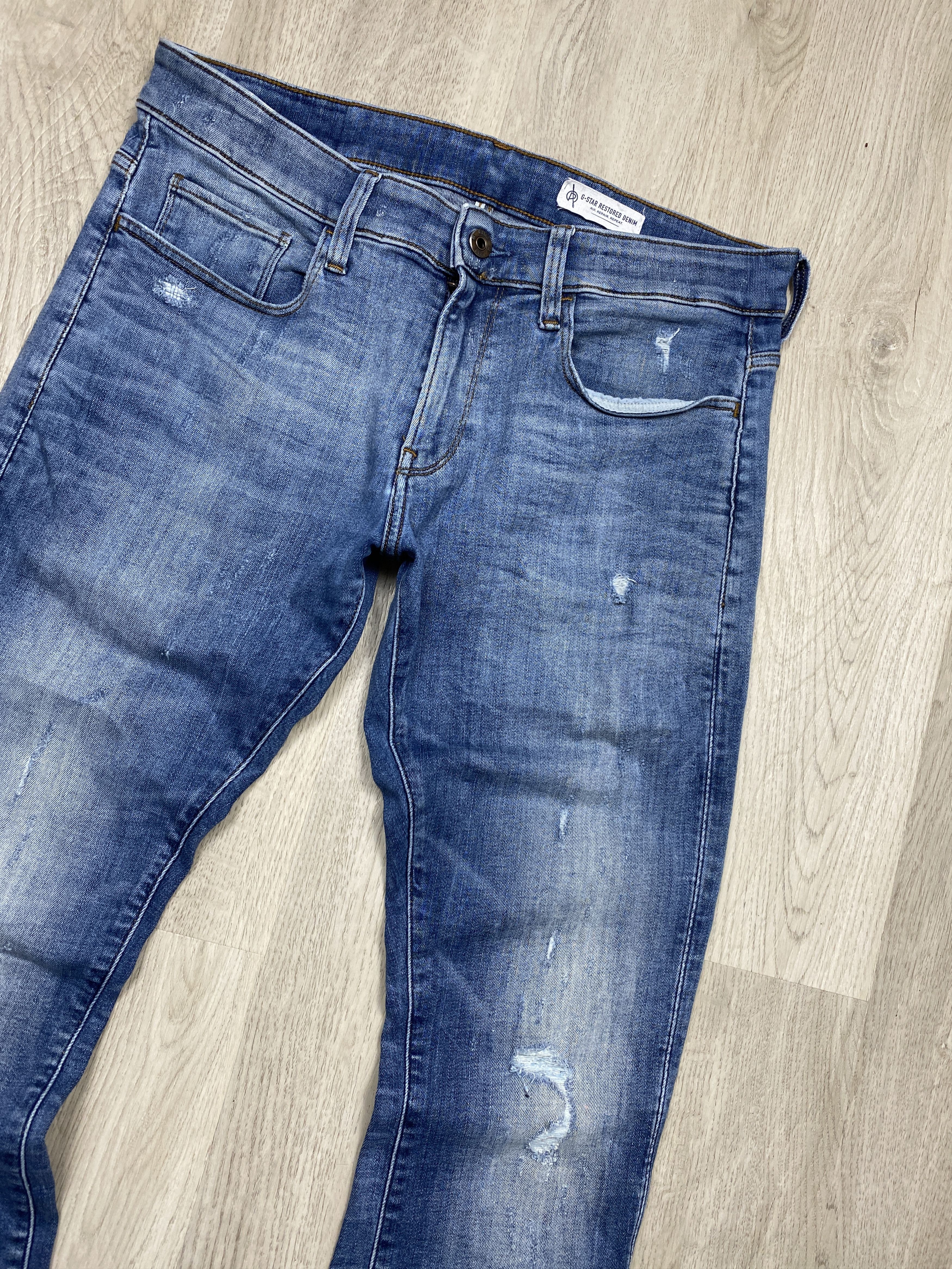 G-Star G Star Raw Vintage Mens Restored Denim Pants Jeans Size US 31 - 2 Thumbnail
