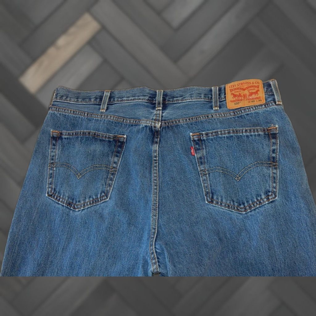 Levi's VINTAGE Levi's Men's Denim Jeans Tapered Blue Size 42x30 550 Size US 42 / EU 58 - 1 Thumbnail