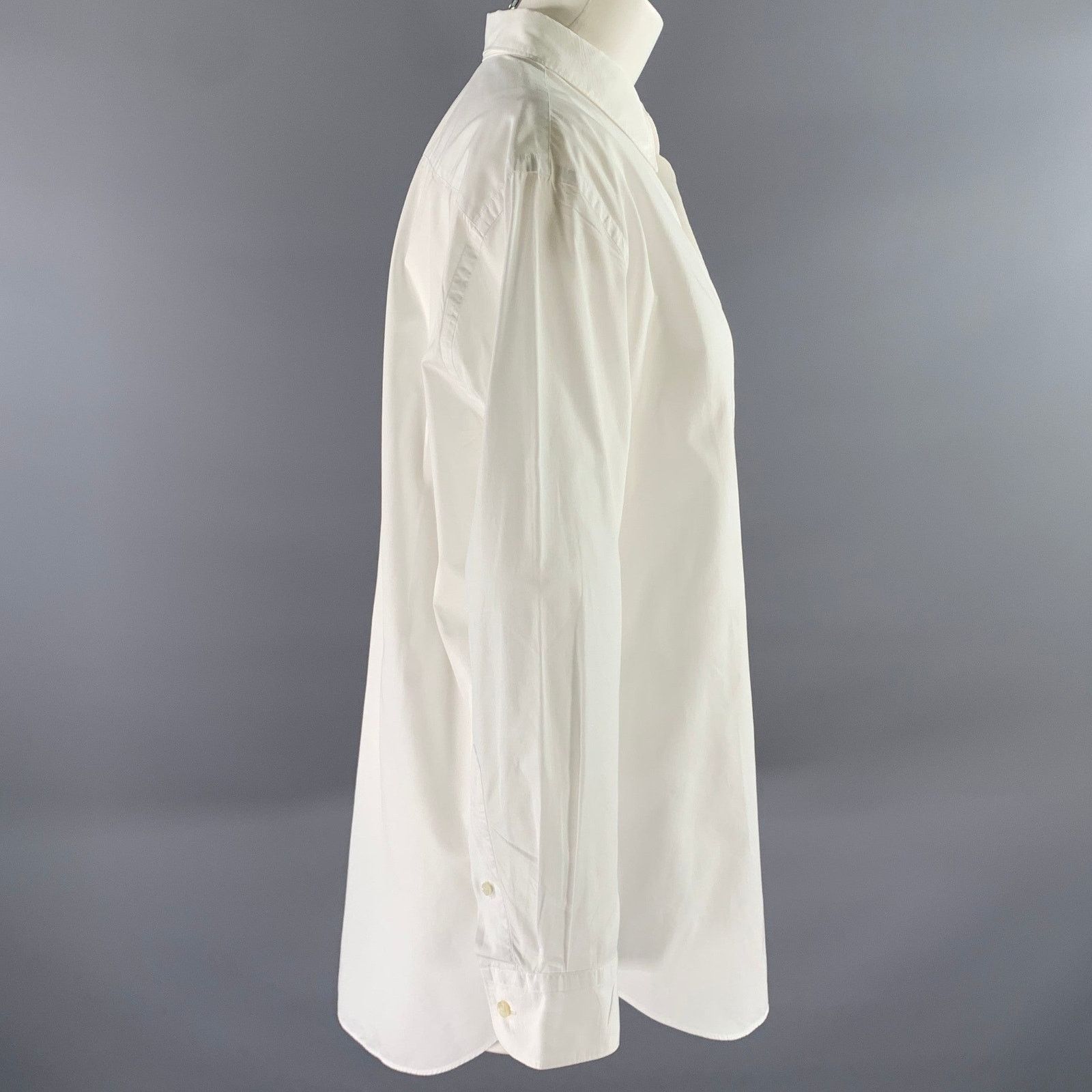Junya Watanabe JUNYA WATANABE Size L White Cotton Pointed Collar Shirt Size US L / EU 52-54 / 3 - 3 Thumbnail