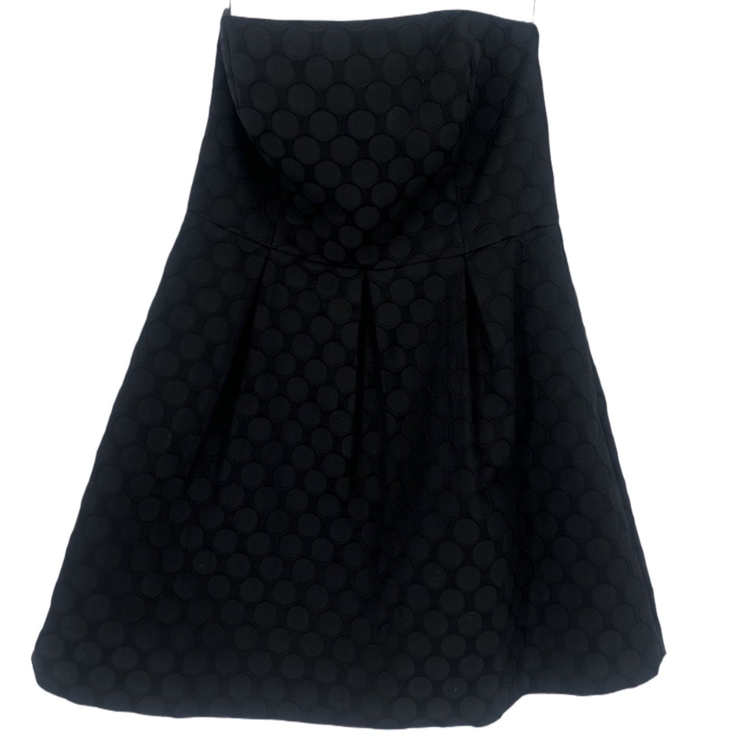 White House Black Market WHBM Strapless Textured Polka Dot Fit & Flare Dress - S 14 Size XL / US 12-14 / IT 48-50 - 3 Thumbnail