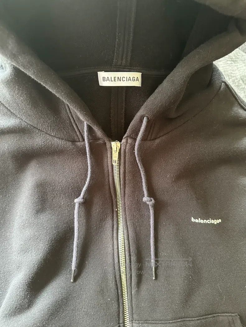 Balenciaga Balenciaga Oversized Hooded Zip-Up Sweatshirt Jacket Size US XS / EU 42 / 0 - 3 Thumbnail