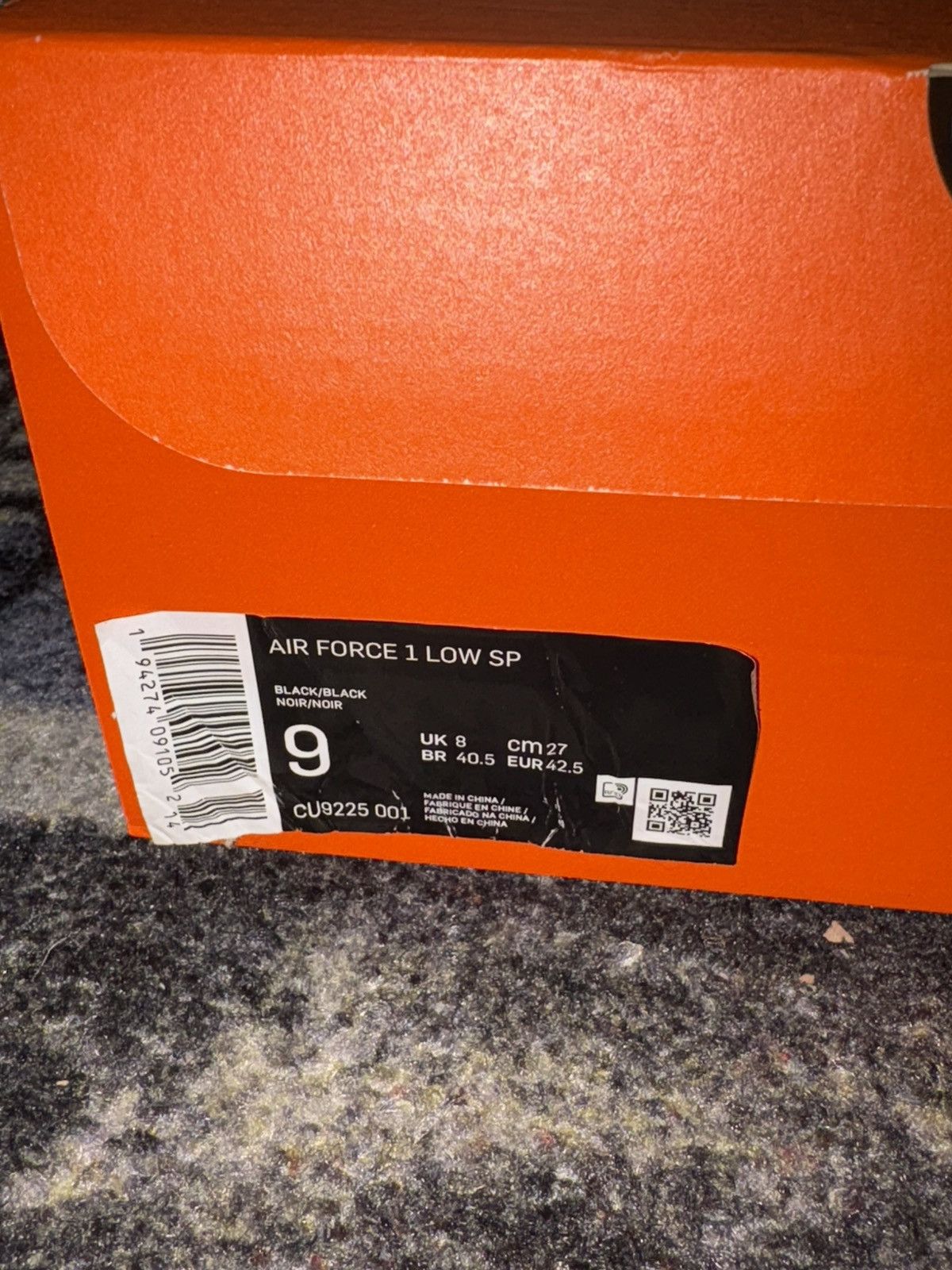 Nike × Supreme Supreme Nike Air Force 1 Low Black Size US 9 / EU 42 - 4 Thumbnail