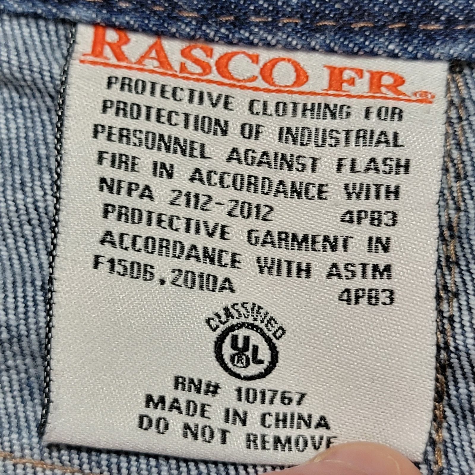 Other Rasco FR Protective Denim Straight Jeans - Size 36 X 32 Size US 36 / EU 52 - 6 Thumbnail