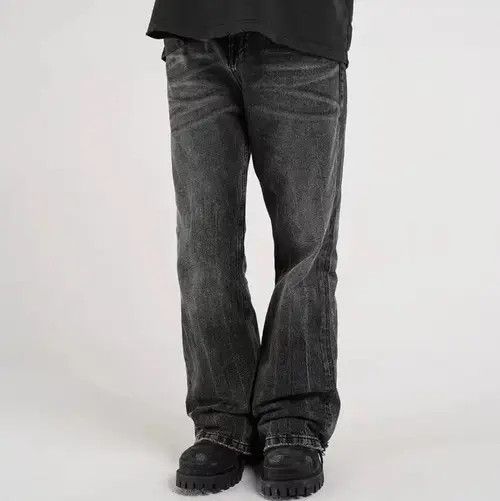 Japanese Brand Wide leg Harajuku Baggy Flared Trousers Oversize Style Y2K Size US 32 / EU 48 - 2 Thumbnail