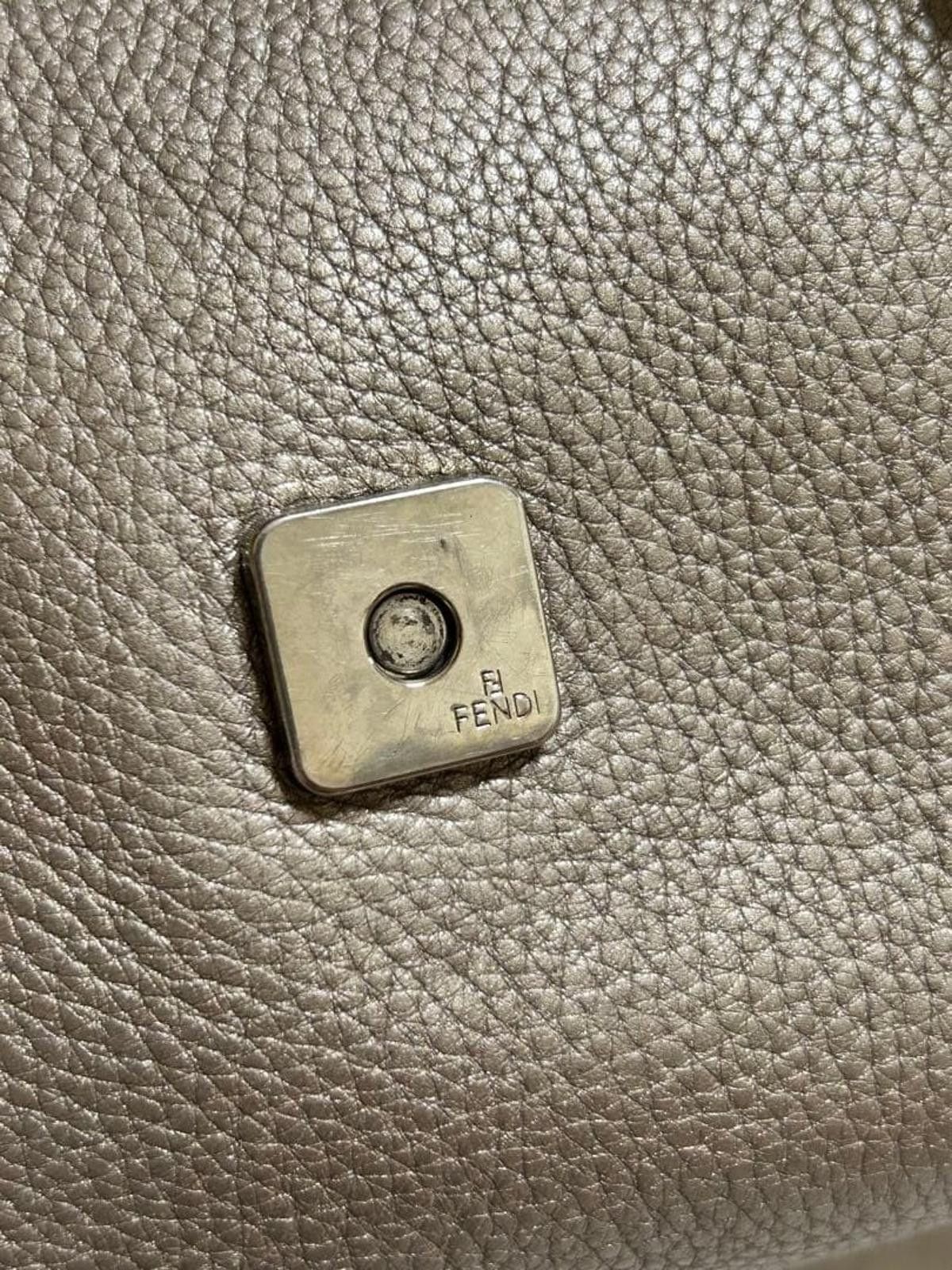 Fendi Fendi - Selleria Small Leather Handbag Taupe Size ONE SIZE - 5 Thumbnail