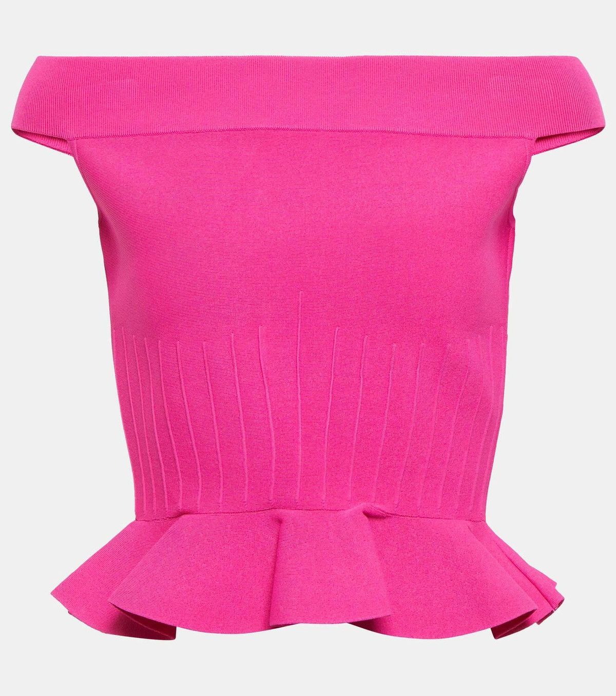 Alexander McQueen o1y0325 Bustier Top in Fuchsia Size XL / US 12-14 / IT 48-50 - 1 Thumbnail
