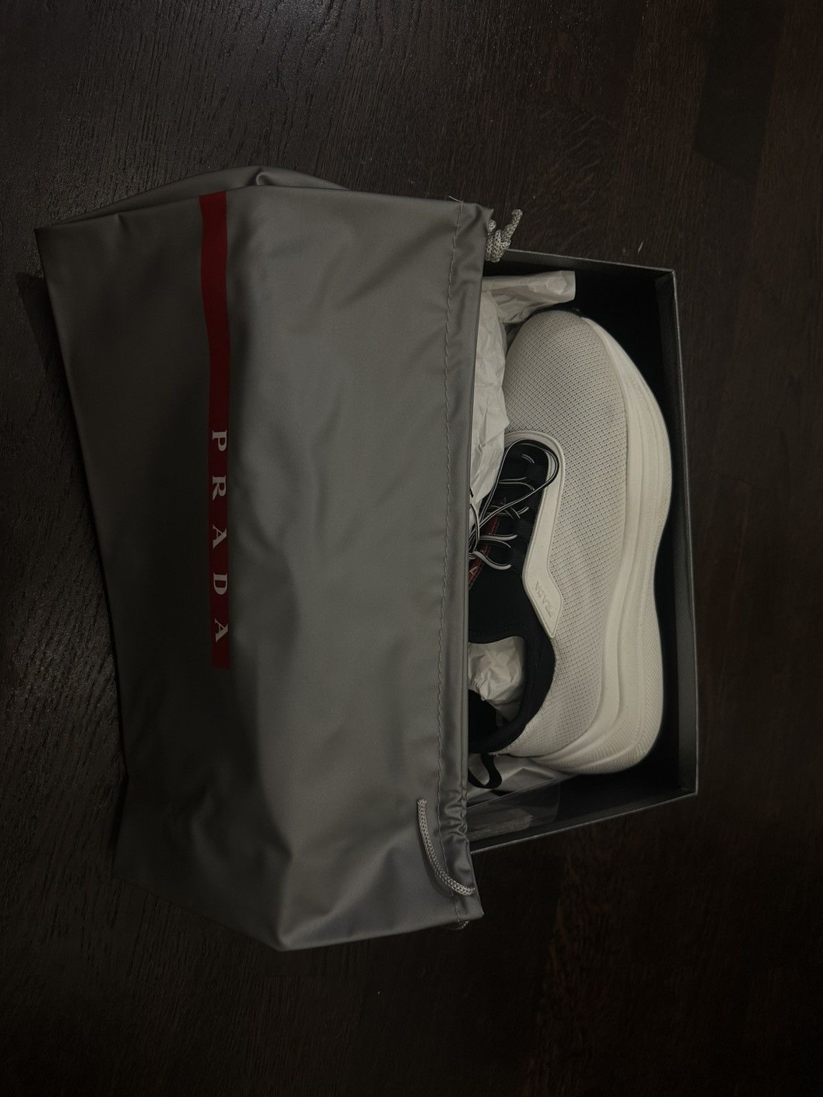 Prada Prada Neoprene Logo White Women's Size US 5 / IT 35 - 6 Thumbnail