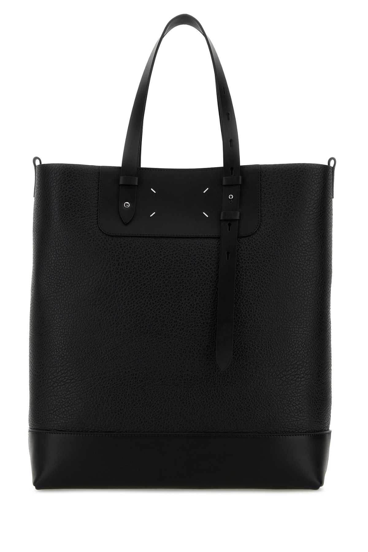 Maison Margiela Black Leather Vertical Shopping Bag Size ONE SIZE - 1 Thumbnail