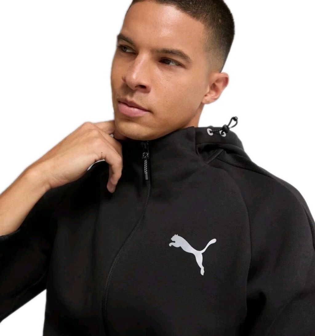 Puma PUMA Evostripe Black Full-Zip Long-Sleeves Hoodie Zip Pocket Size US L / EU 52-54 / 3 - 1 Thumbnail